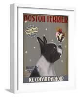 Boston Terrier Ice Cream-Fab Funky-Framed Art Print