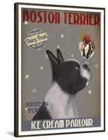 Boston Terrier Ice Cream-Fab Funky-Framed Premium Giclee Print