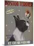 Boston Terrier Ice Cream-Fab Funky-Mounted Art Print