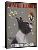 Boston Terrier Ice Cream-Fab Funky-Framed Stretched Canvas