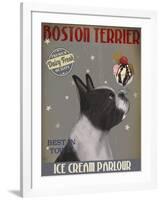 Boston Terrier Ice Cream-Fab Funky-Framed Art Print