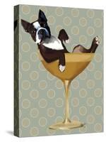 Boston Terrier in Cocktail Glass-Fab Funky-Stretched Canvas