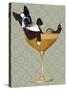 Boston Terrier in Cocktail Glass-Fab Funky-Stretched Canvas