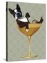 Boston Terrier in Cocktail Glass-Fab Funky-Stretched Canvas