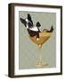 Boston Terrier in Cocktail Glass-Fab Funky-Framed Premium Giclee Print