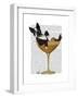 Boston Terrier in Cocktail Glass-Fab Funky-Framed Art Print