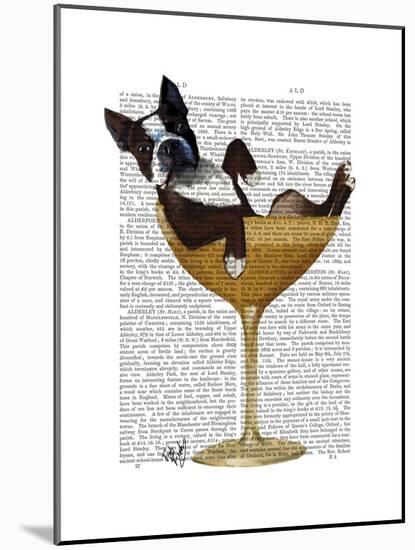 Boston Terrier in Cocktail Glass-Fab Funky-Mounted Art Print