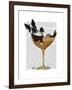 Boston Terrier in Cocktail Glass-Fab Funky-Framed Art Print