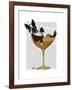 Boston Terrier in Cocktail Glass-Fab Funky-Framed Art Print