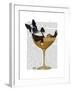 Boston Terrier in Cocktail Glass-Fab Funky-Framed Art Print