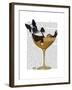 Boston Terrier in Cocktail Glass-Fab Funky-Framed Art Print