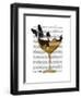 Boston Terrier in Cocktail Glass-Fab Funky-Framed Art Print