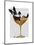 Boston Terrier in Cocktail Glass-Fab Funky-Mounted Art Print