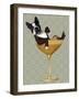 Boston Terrier in Cocktail Glass-Fab Funky-Framed Art Print