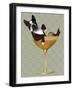 Boston Terrier in Cocktail Glass-Fab Funky-Framed Art Print