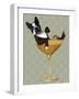 Boston Terrier in Cocktail Glass-Fab Funky-Framed Art Print