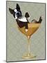 Boston Terrier in Cocktail Glass-Fab Funky-Mounted Art Print