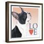 Boston Terrier Love-Tomoyo Pitcher-Framed Giclee Print