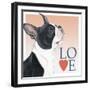 Boston Terrier Love-Tomoyo Pitcher-Framed Giclee Print