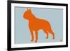 Boston Terrier Orange-NaxArt-Framed Premium Giclee Print