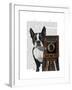 Boston Terrier Photographer-Fab Funky-Framed Art Print