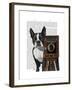 Boston Terrier Photographer-Fab Funky-Framed Art Print