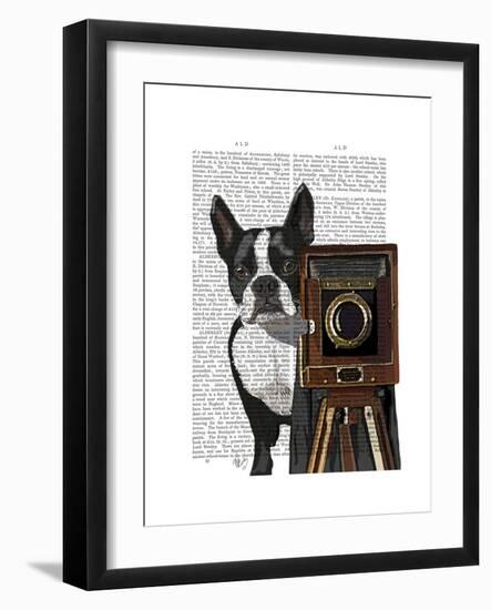 Boston Terrier Photographer-Fab Funky-Framed Art Print