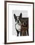 Boston Terrier Photographer-Fab Funky-Framed Art Print