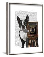 Boston Terrier Photographer-Fab Funky-Framed Art Print