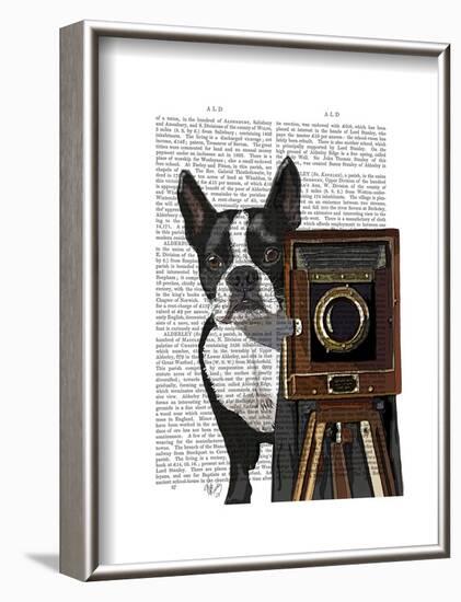 Boston Terrier Photographer-Fab Funky-Framed Art Print