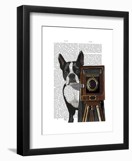 Boston Terrier Photographer-Fab Funky-Framed Art Print