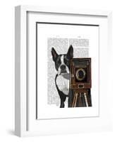 Boston Terrier Photographer-Fab Funky-Framed Art Print