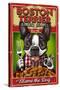 Boston Terrier - Retro Baked Beans Ad-Lantern Press-Stretched Canvas