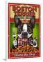 Boston Terrier - Retro Baked Beans Ad-Lantern Press-Framed Art Print