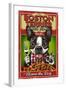 Boston Terrier - Retro Baked Beans Ad-Lantern Press-Framed Art Print