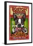 Boston Terrier - Retro Baked Beans Ad-Lantern Press-Framed Art Print