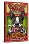 Boston Terrier - Retro Baked Beans Ad-Lantern Press-Stretched Canvas