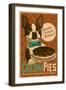 Boston Terrier - Retro Cream Pie Ad-Lantern Press-Framed Art Print