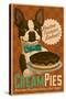 Boston Terrier - Retro Cream Pie Ad-Lantern Press-Stretched Canvas