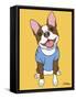 Boston Terrier Seal-Tomoyo Pitcher-Framed Stretched Canvas