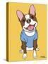 Boston Terrier Seal-Tomoyo Pitcher-Stretched Canvas