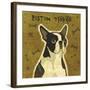 Boston Terrier (square)-John W^ Golden-Framed Art Print
