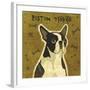 Boston Terrier (square)-John W^ Golden-Framed Art Print