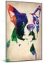 Boston Terrier Watercolor-NaxArt-Mounted Poster