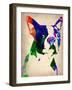 Boston Terrier Watercolor-NaxArt-Framed Art Print