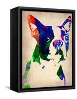 Boston Terrier Watercolor-NaxArt-Framed Stretched Canvas