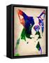 Boston Terrier Watercolor-NaxArt-Framed Stretched Canvas