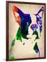 Boston Terrier Watercolor-NaxArt-Framed Art Print