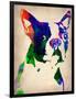 Boston Terrier Watercolor-NaxArt-Framed Art Print