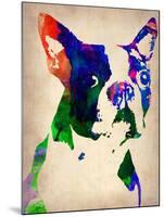 Boston Terrier Watercolor-NaxArt-Mounted Art Print